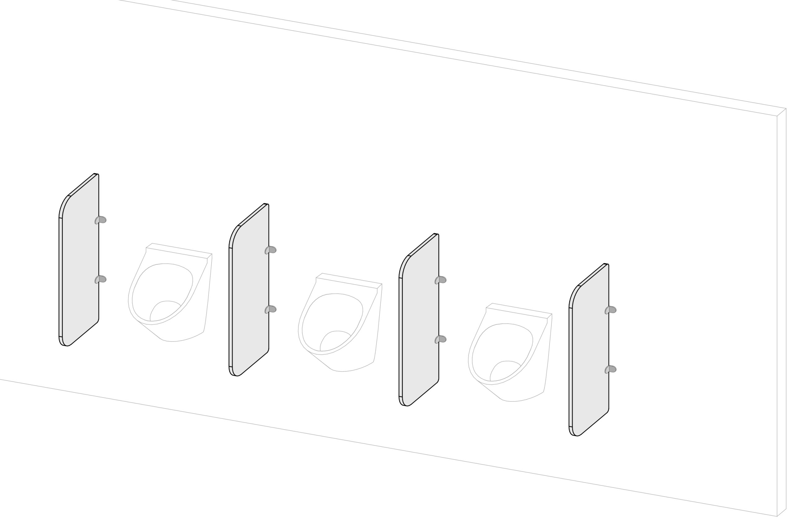 Pregrade med pisoarji