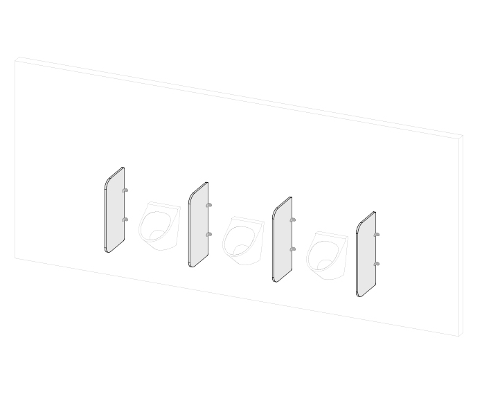 Pregrade med pisoarji (HPL)